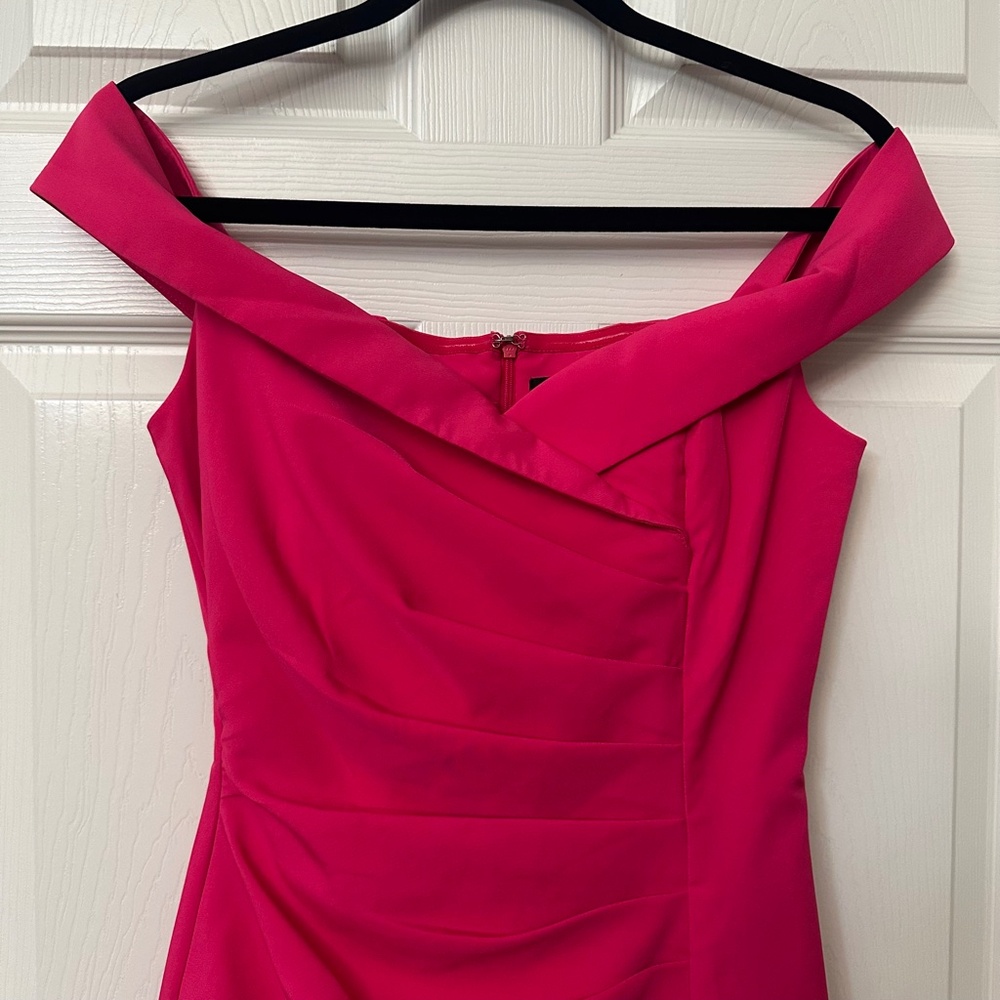 Lavish Alice Hot Pink Asymmetrical Bodycon Dress - Picture 3 of 13